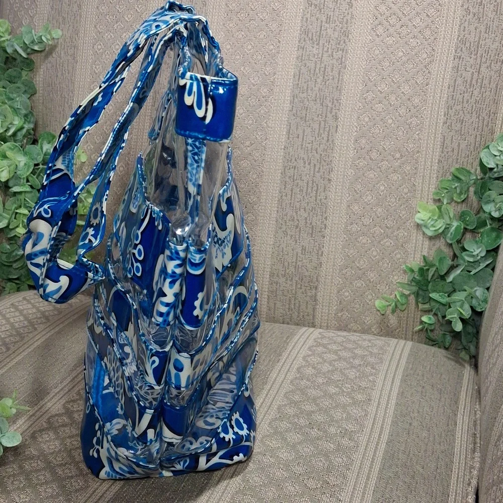 Vera Bradley Blue Lagoon Clear Tote